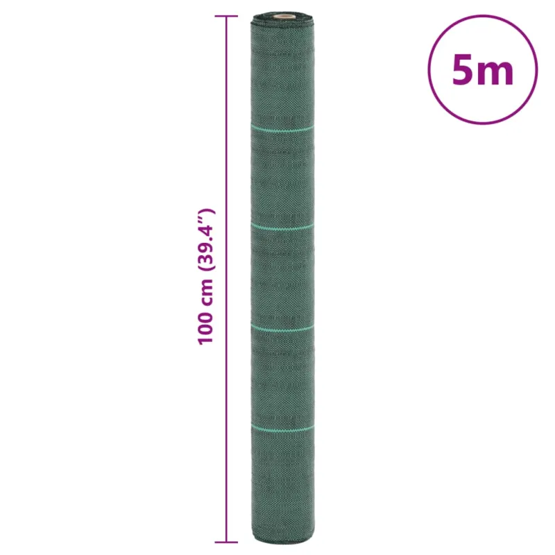 Piktžolių membrana, žalia, 1x5 m, PP