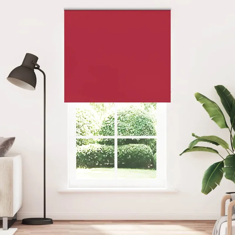 Roletas, neperšlampamas, raudonos spalvos, 130x210 cm, audinys, plotis 126,6 cm, poliesteris