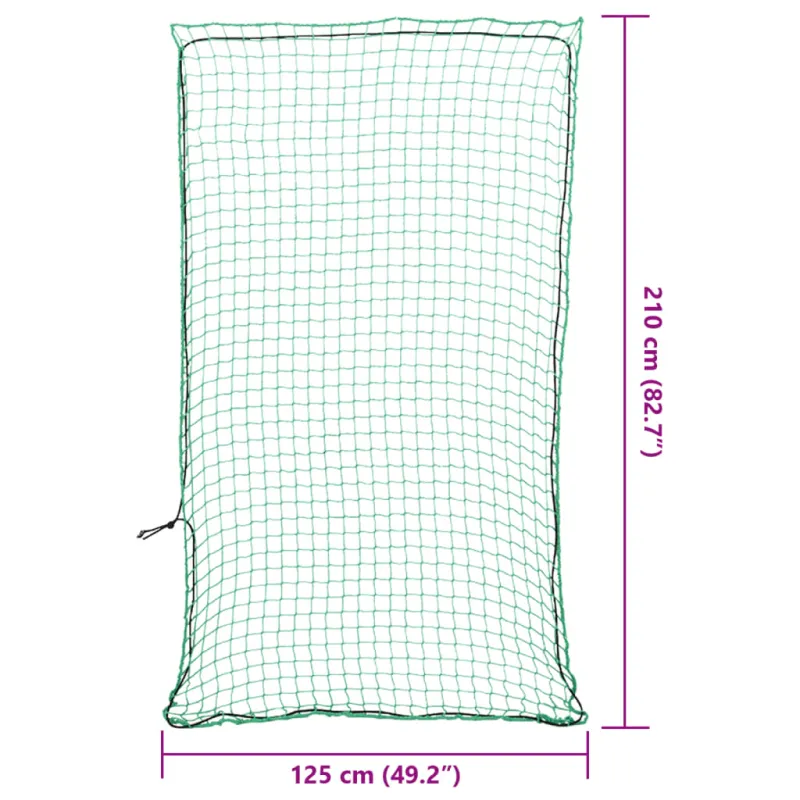 Priekabos tinklas su elastine virve, žalias, 2,1x1,25m, PP