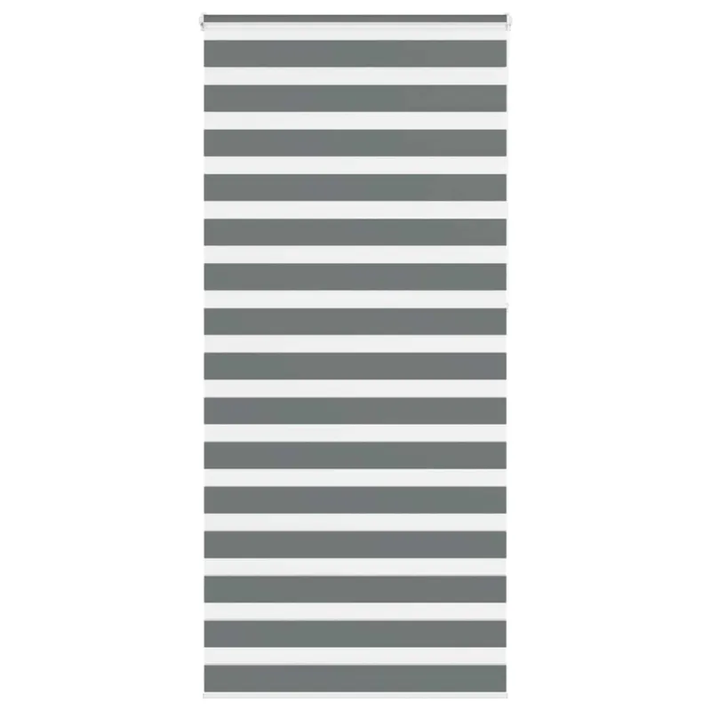 Zebrinės žaliuzės, tamsiai pilkos, 115x230 cm, audinys, plotis 110,9 cm, poliesteris