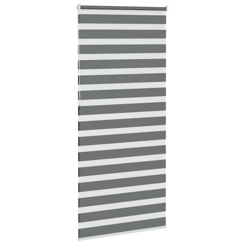 Zebrinės žaliuzės, tamsiai pilkos, 115x230 cm, audinys, plotis 110,9 cm, poliesteris