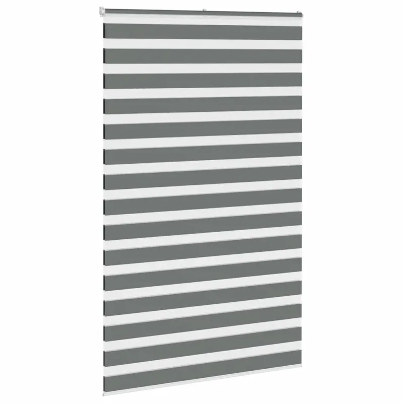 Zebrinės žaliuzės, tamsiai pilkos, 150x230 cm, audinys, plotis 145,9 cm, poliesteris