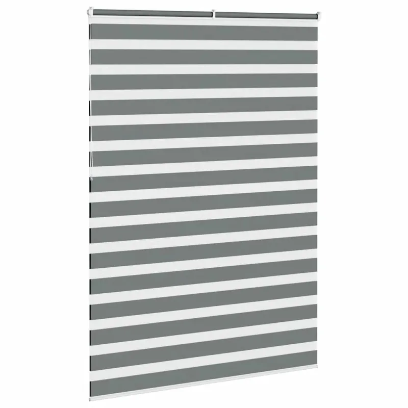Zebrinės žaliuzės, tamsiai pilkos, 155x230 cm, audinys, plotis 150,9 cm, poliesteris