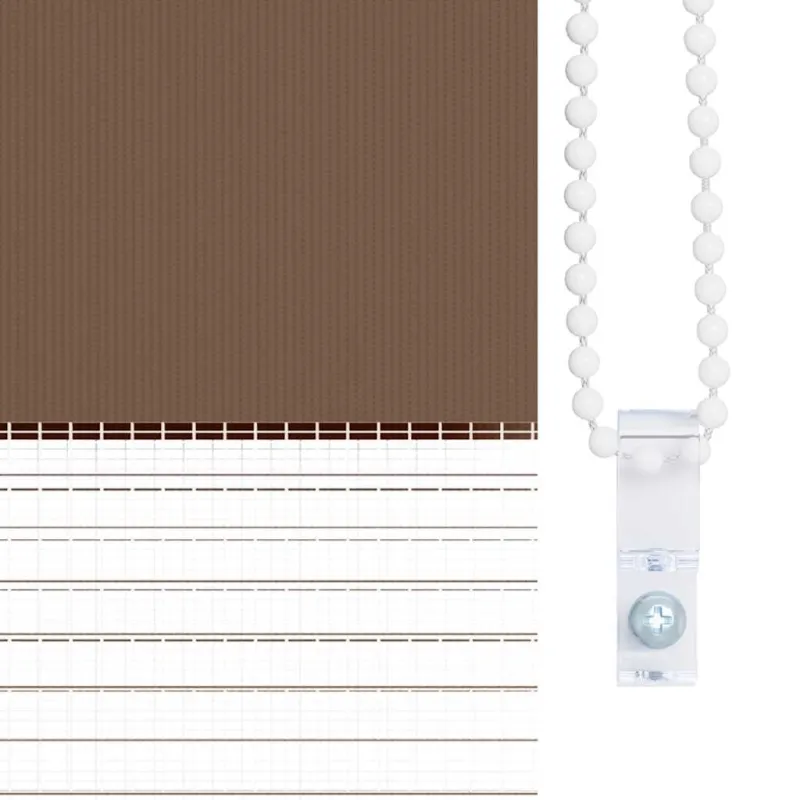 Zebrinės žaliuzės, rudos, 135x100 cm, audinys, plotis 130,9 cm, poliesteris