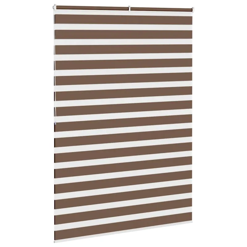 Zebrinės žaliuzės, rudos, 160x200 cm, audinys, plotis 155,9 cm, poliesteris