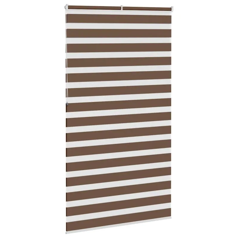 Zebrinės žaliuzės, rudos, 120x230 cm, audinys, plotis 115,9 cm, poliesteris