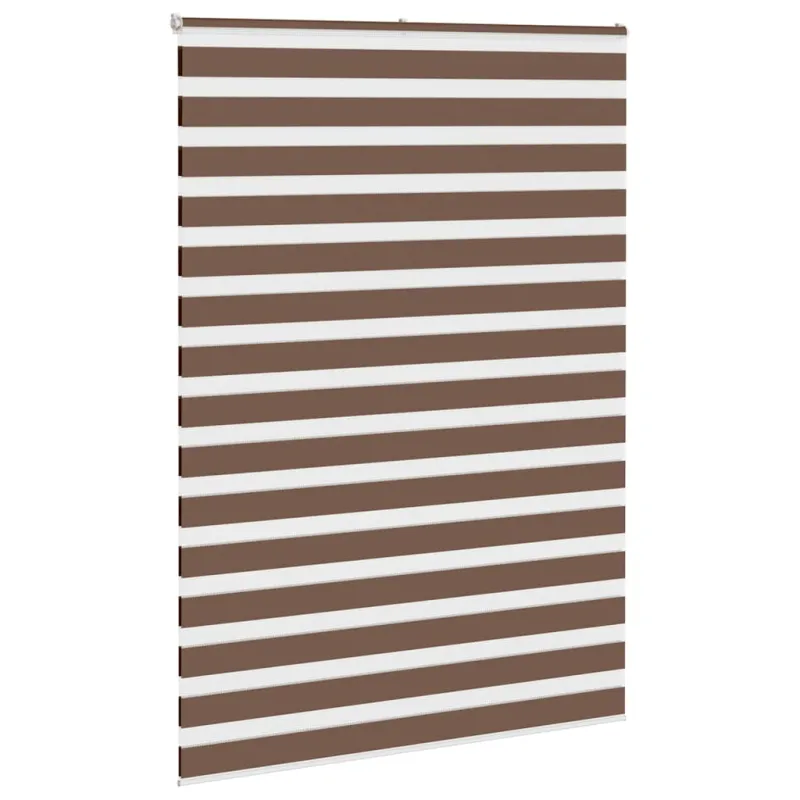 Zebrinės žaliuzės, rudos, 155x230 cm, audinys, plotis 150,9 cm, poliesteris