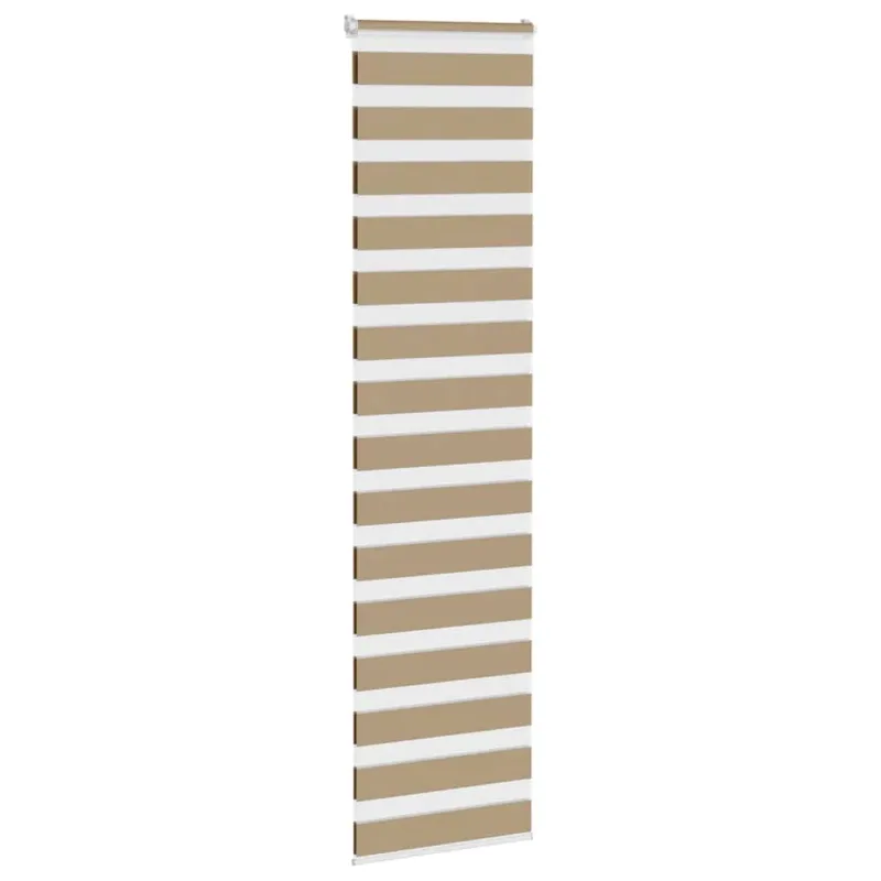 Zebro žaliuzė, smėlio rudos spalvos, 55x200 cm, audinys, plotis 50,9 cm, poliesteris