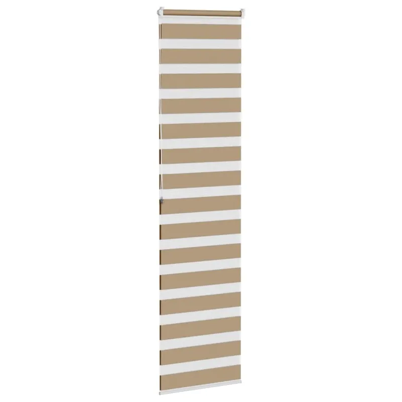 Zebro žaliuzė, smėlio rudos spalvos, 55x200 cm, audinys, plotis 50,9 cm, poliesteris