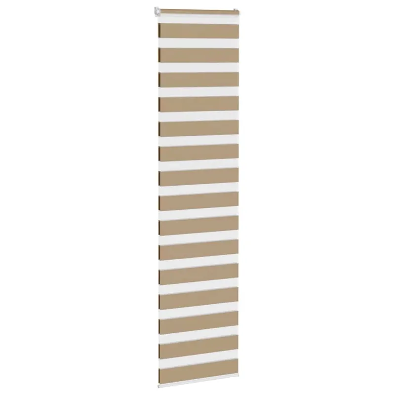 Zebro žaliuzė, smėlio rudos spalvos, 65x230 cm, audinys, plotis 60,9 cm, poliesteris