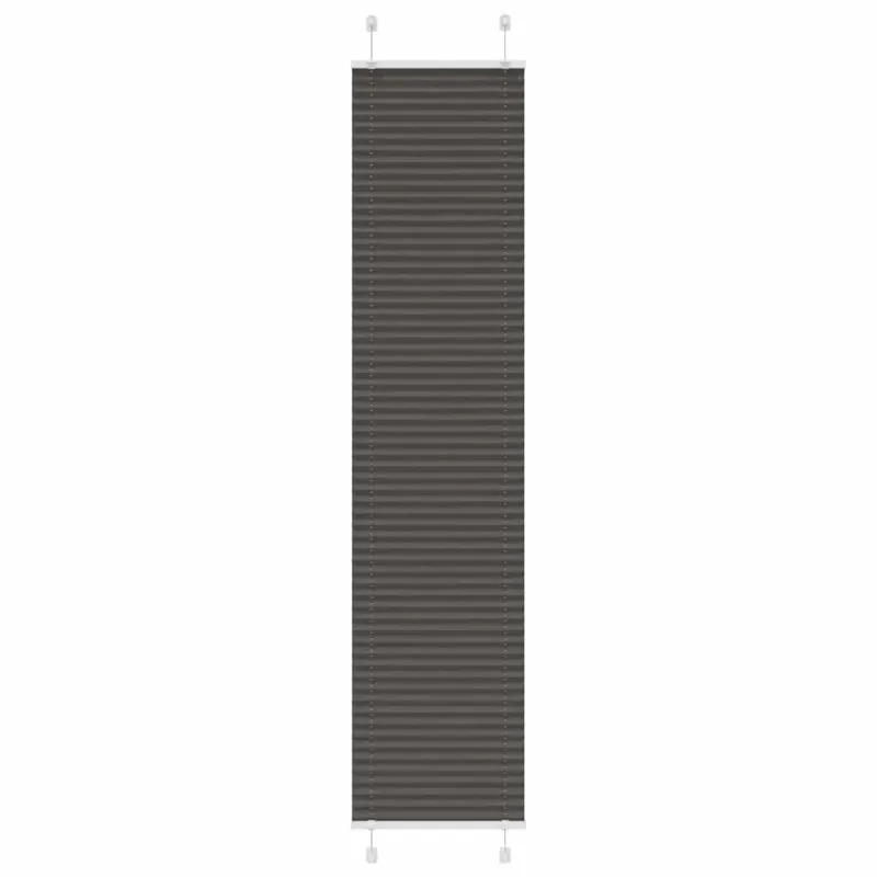 Klostuotos žaliuzės, juodos, 45x200 cm, audinys, plotis 44,4 cm, poliesteris