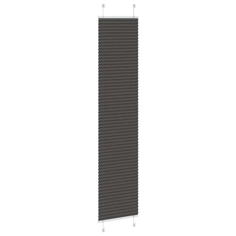 Klostuotos žaliuzės, juodos, 45x200 cm, audinys, plotis 44,4 cm, poliesteris