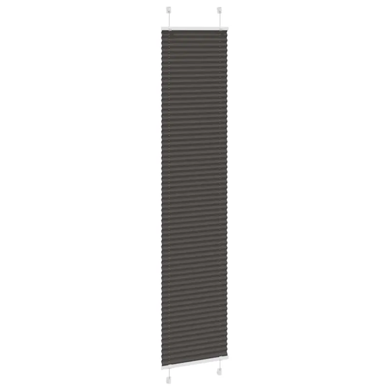Klostuotos žaliuzės, juodos, 50x200 cm, audinys, plotis 49,4 cm, poliesteris