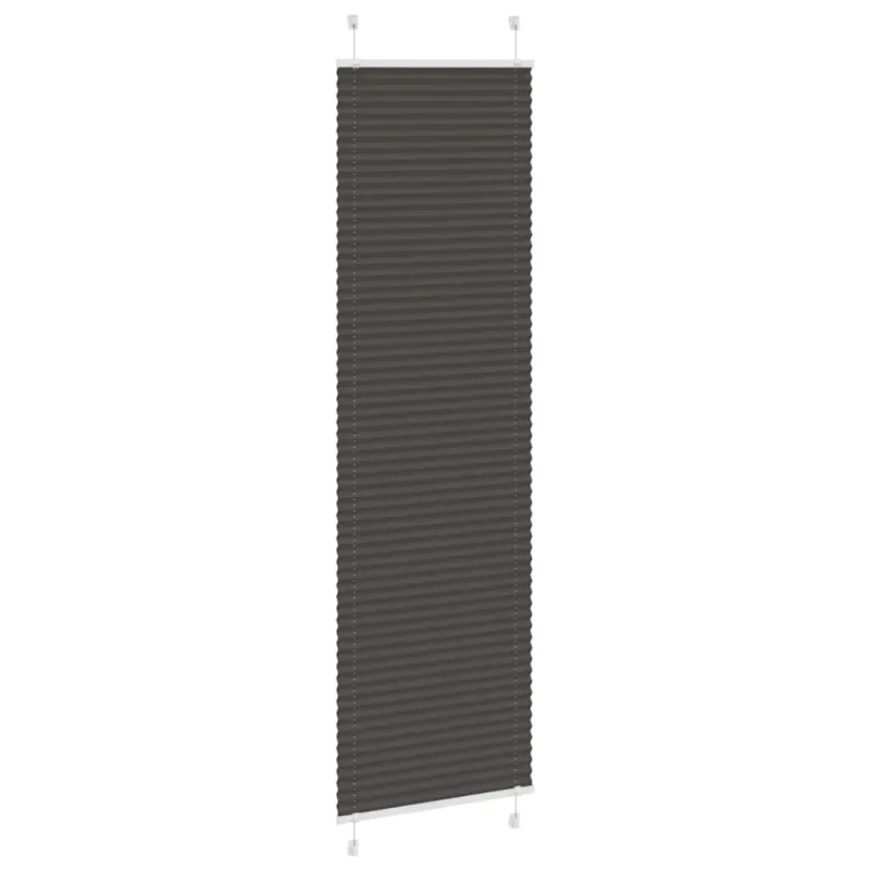 Klostuotos žaliuzės, juodos, 55x200 cm, audinys, plotis 54,4 cm, poliesteris