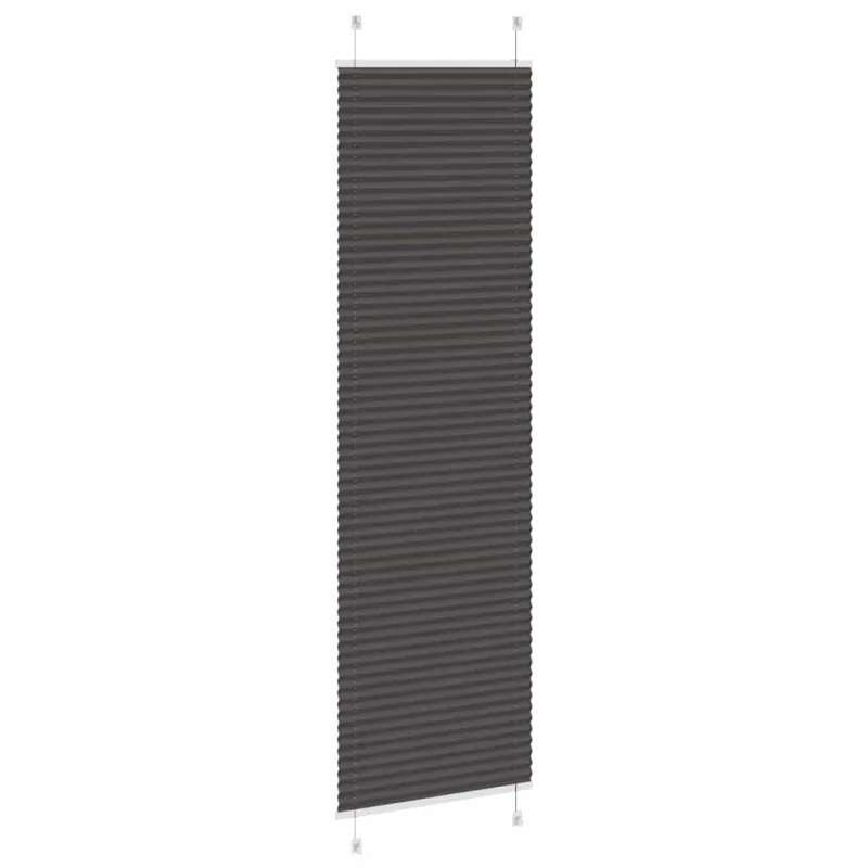 Klostuotos žaliuzės, juodos, 55x200 cm, audinys, plotis 54,4 cm, poliesteris