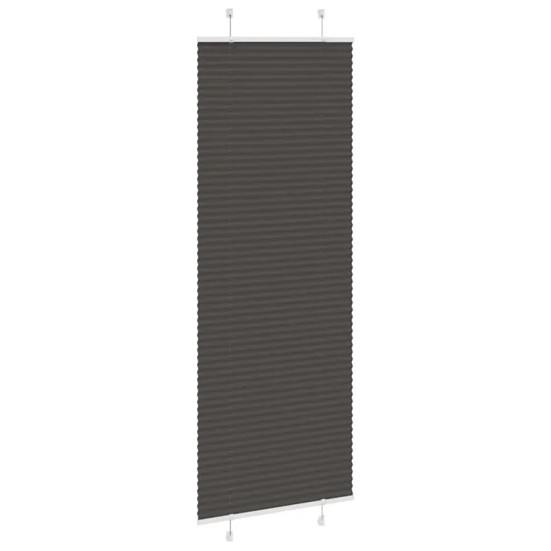 Klostuotos žaliuzės, juodos, 75x200 cm, audinys, plotis 74,4 cm, poliesteris
