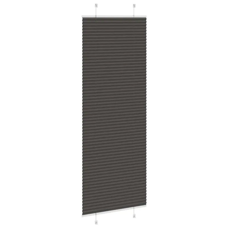 Klostuotos žaliuzės, juodos, 75x200 cm, audinys, plotis 74,4 cm, poliesteris
