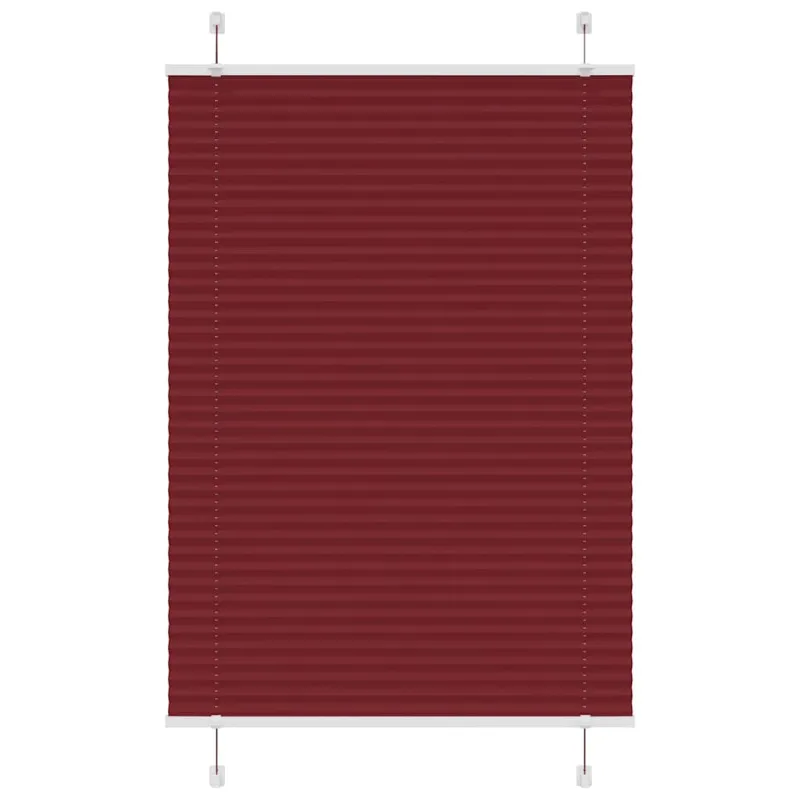 Klostuotos žaliuzės, bordo spalvos, 95x100 cm, audinys, plotis 94,4 cm, poliesteris
