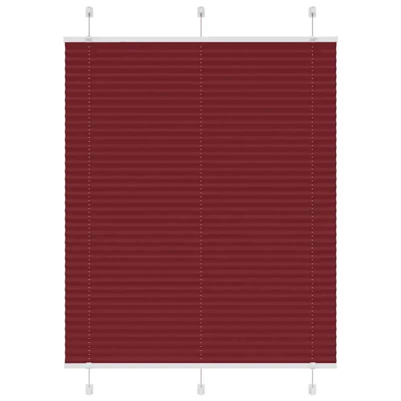 Klostuotos žaliuzės, bordo spalvos, 110x100 cm, audinys, plotis 109,4 cm, poliesteris