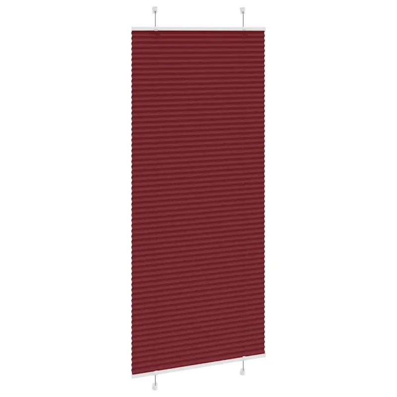 Klostuotos žaliuzės, bordo spalvos, 95x200 cm, audinys, plotis 94,4 cm, poliesteris