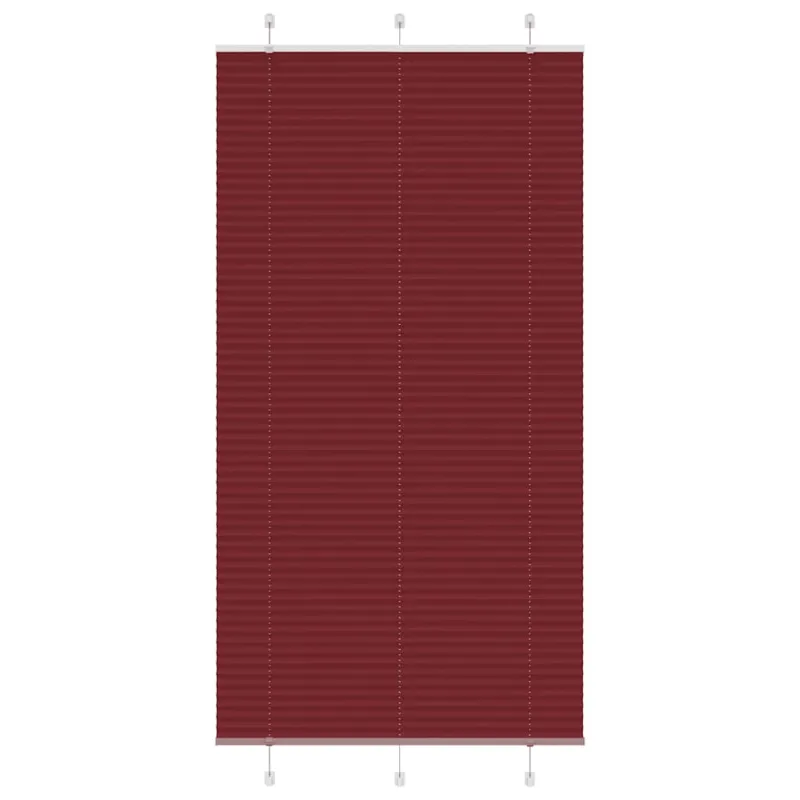 Klostuotos žaliuzės, bordo spalvos, 105x200 cm, audinys, plotis 104,4 cm, poliesteris