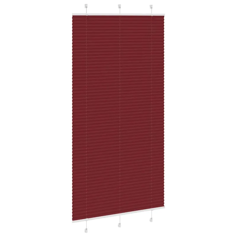 Klostuotos žaliuzės, bordo spalvos, 105x200 cm, audinys, plotis 104,4 cm, poliesteris