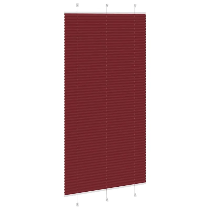 Klostuotos žaliuzės, bordo spalvos, 105x200 cm, audinys, plotis 104,4 cm, poliesteris