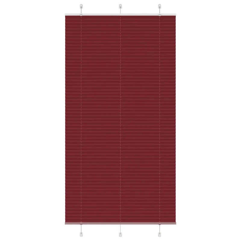 Klostuotos žaliuzės, bordo spalvos, 110x200 cm, audinys, plotis 109,4 cm, poliesteris