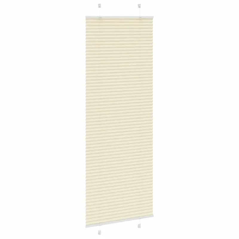 Klostuotos žaliuzės, kreminės spalvos, 75x200 cm, audinys, plotis 74,4 cm, poliesteris
