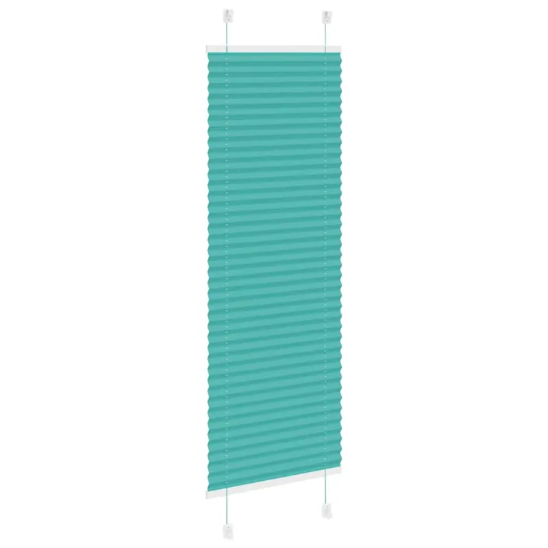 Klostuotos žaliuzės, petroletiškai žalios, 45x100 cm, audinys, plotis 44,4 cm, poliesteris