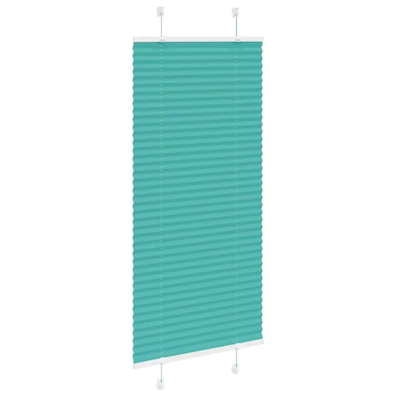Klostuotos žaliuzės, petroletiškai žalios, 60x100 cm, audinys, plotis 59,4 cm, poliesteris