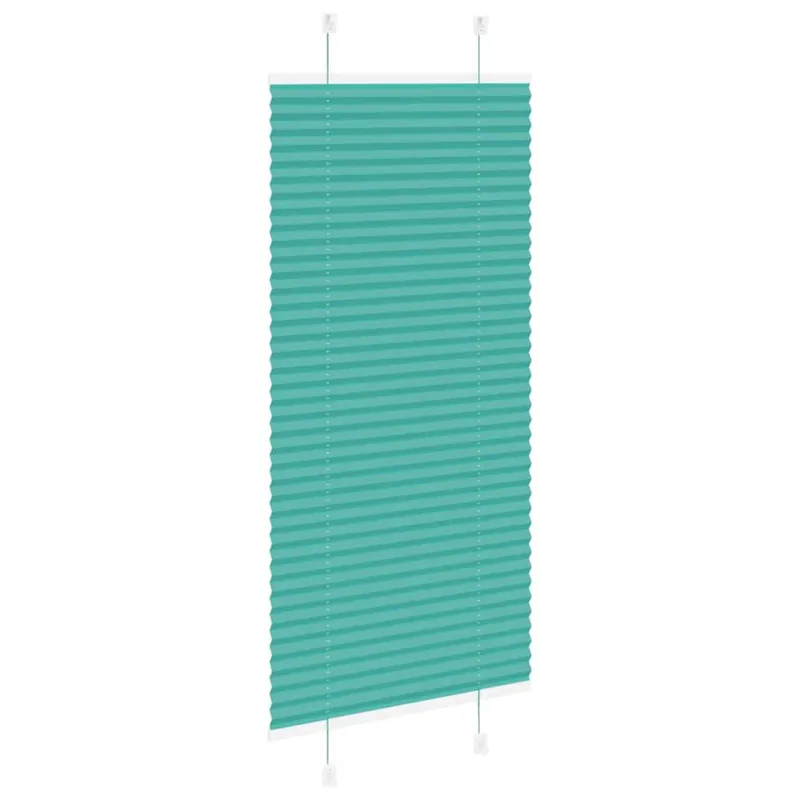 Klostuotos žaliuzės, petroletiškai žalios, 60x100 cm, audinys, plotis 59,4 cm, poliesteris