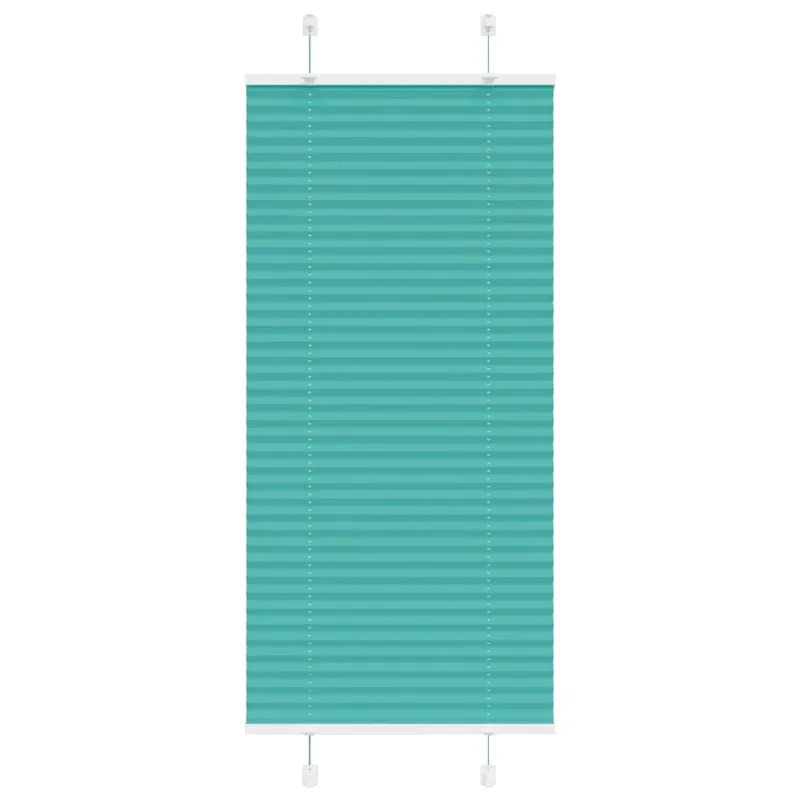 Klostuotos žaliuzės, petroletiškai žalios, 65x100cm, audinys, plotis 64,4cm, poliesteris