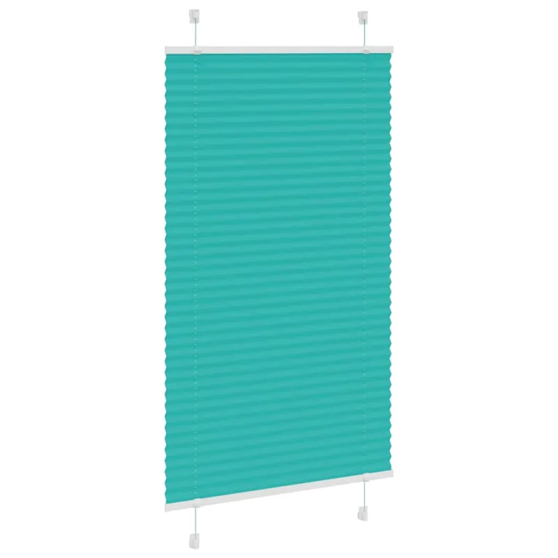 Klostuotos žaliuzės, petroletiškai žalios, 75x100 cm, audinys, plotis 74,4 cm, poliesteris