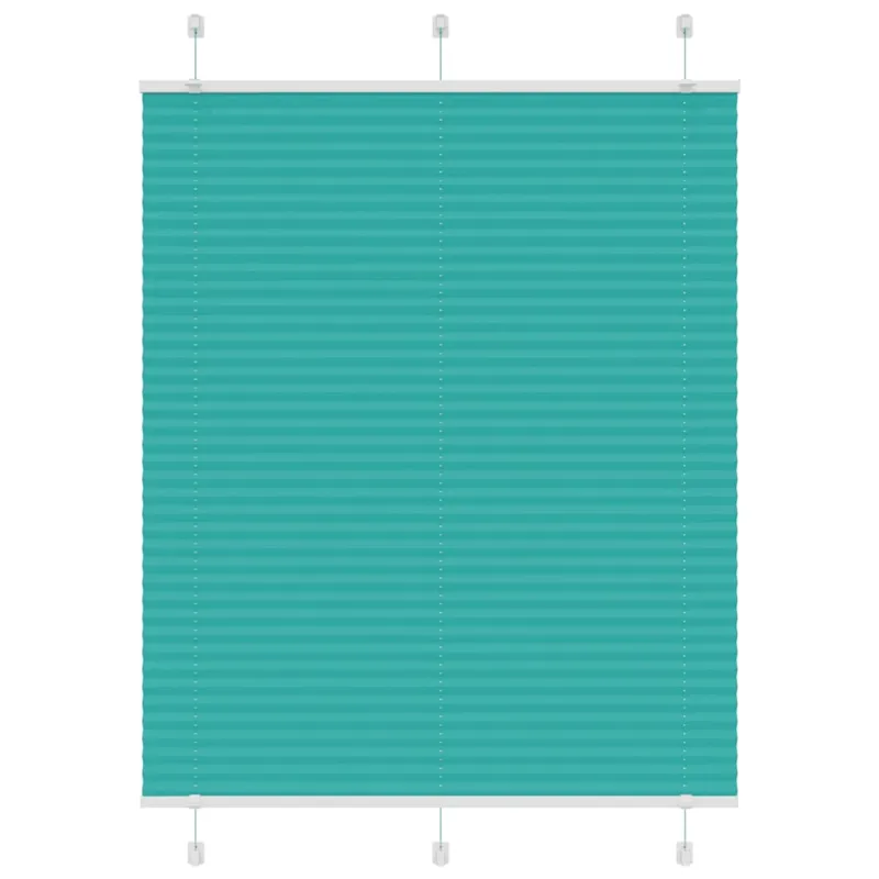 Klostuotos žaliuzės, petroletiškai žalios, 105x100 cm, audinys, plotis 104,4 cm, poliesteris