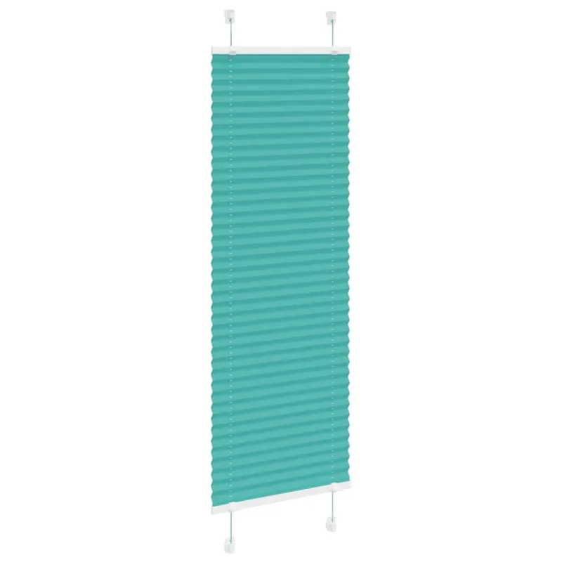 Klostuotos žaliuzės, petroletiškai žalios, 45x150 cm, audinys, plotis 44,4 cm, poliesteris