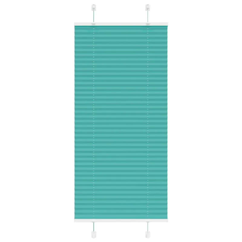 Klostuotos žaliuzės, petroletiškai žalios, 60x150 cm, audinys, plotis 59,4 cm, poliesteris