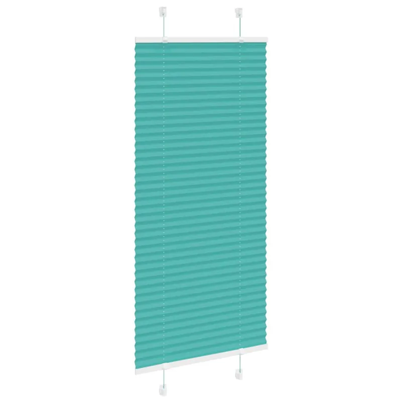 Klostuotos žaliuzės, petroletiškai žalios, 60x150 cm, audinys, plotis 59,4 cm, poliesteris