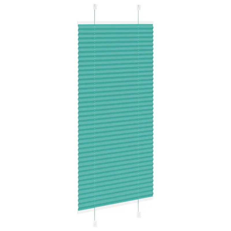 Klostuotos žaliuzės, petroletiškai žalios, 60x150 cm, audinys, plotis 59,4 cm, poliesteris