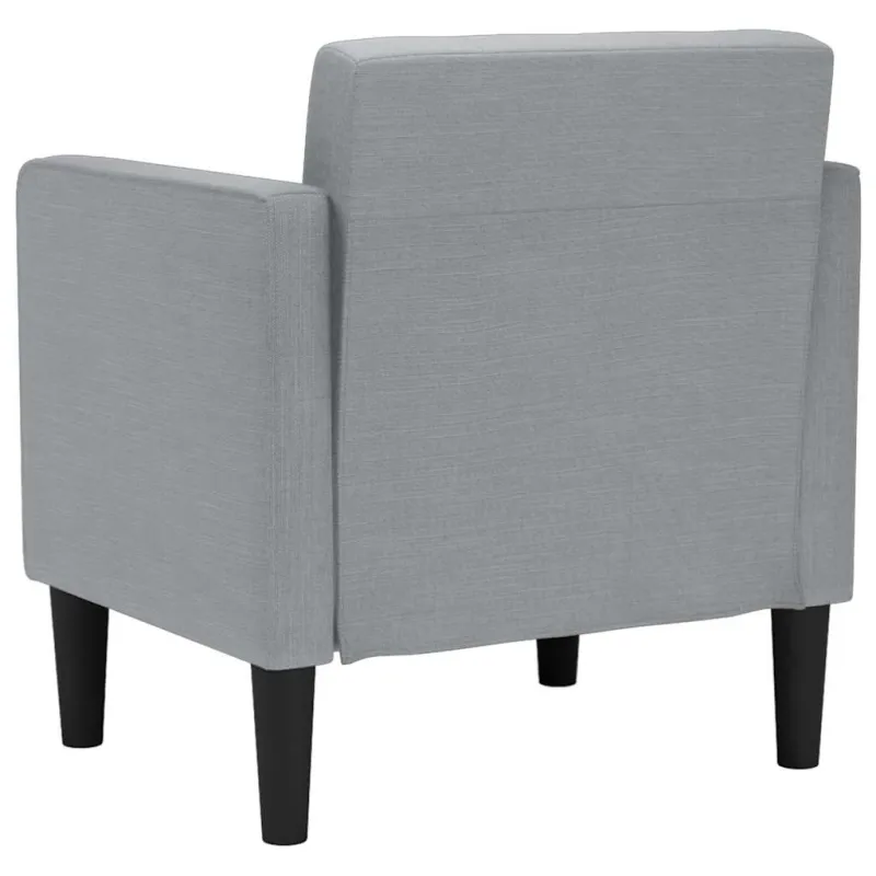 Sofa-kėdė su porankiais, šviesiai pilka, 53 cm, audinys