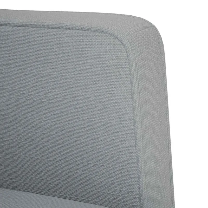 Sofa-kėdė su porankiais, šviesiai pilka, 53 cm, audinys
