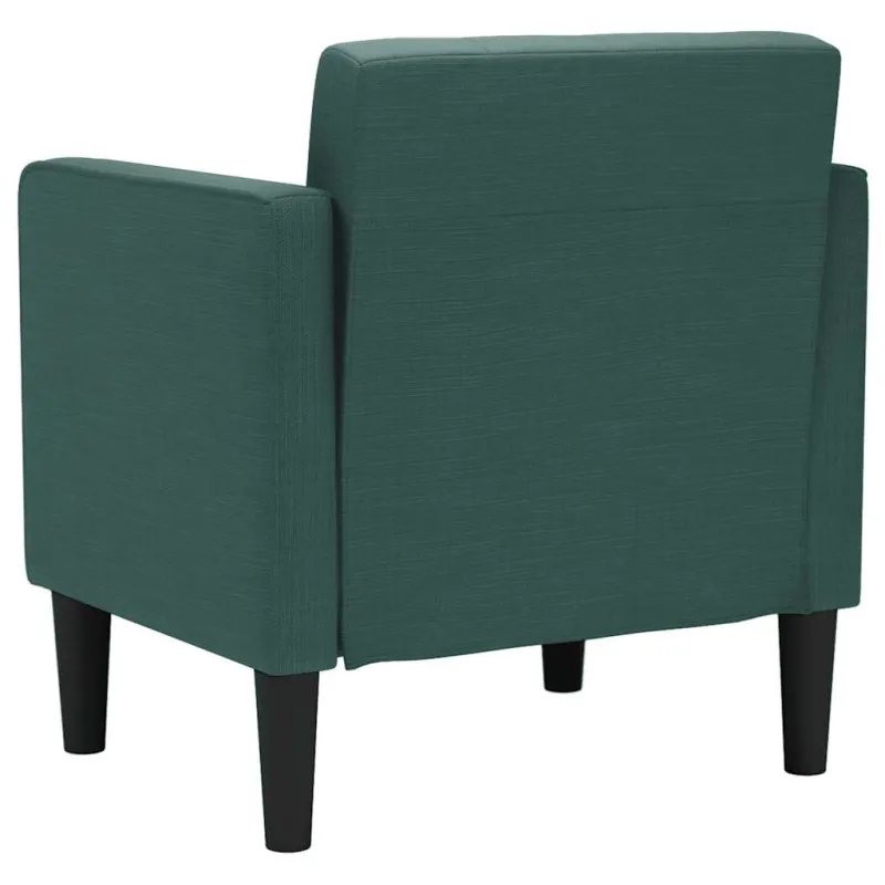 Sofa-kėdė su porankiais, tamsiai žalia, 53 cm, audinys