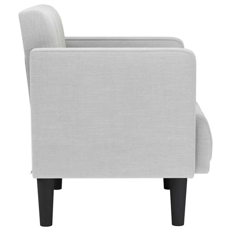 Sofa-kėdė su porankiais, debesų pilka, 53 cm, audinys