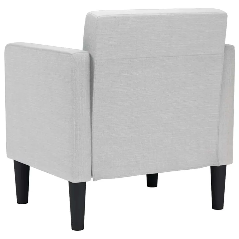 Sofa-kėdė su porankiais, debesų pilka, 53 cm, audinys