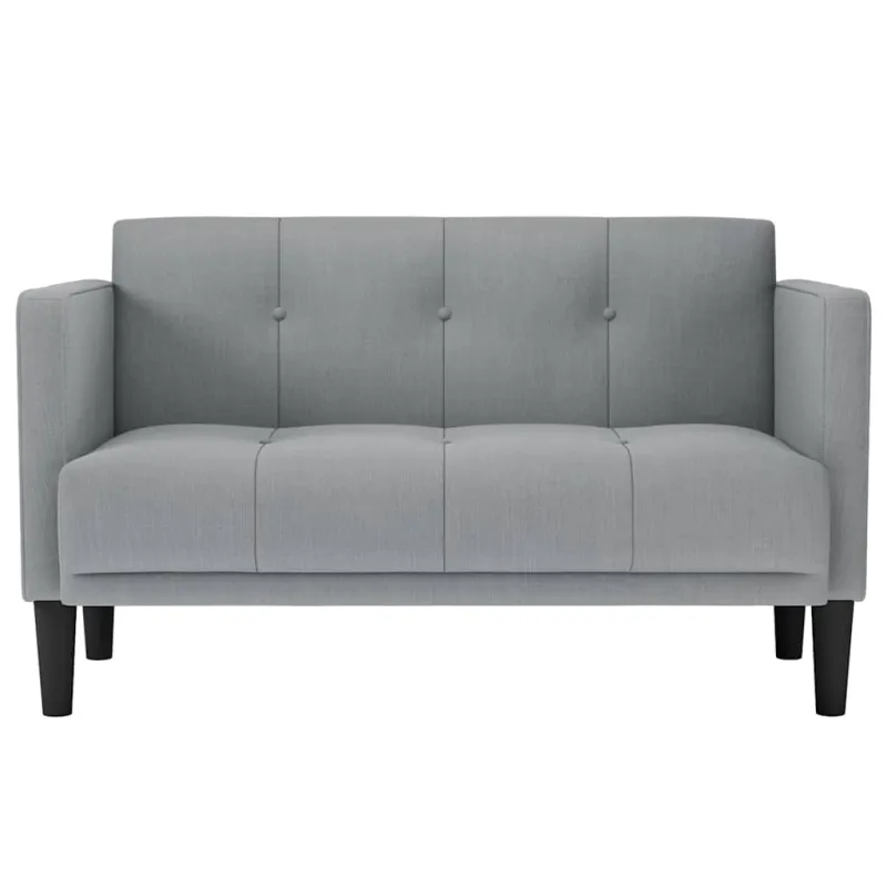 Dvivietė sofa, šviesiai pilka, 111 cm, audinys