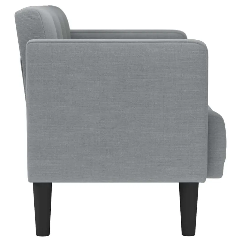Dvivietė sofa, šviesiai pilka, 111 cm, audinys