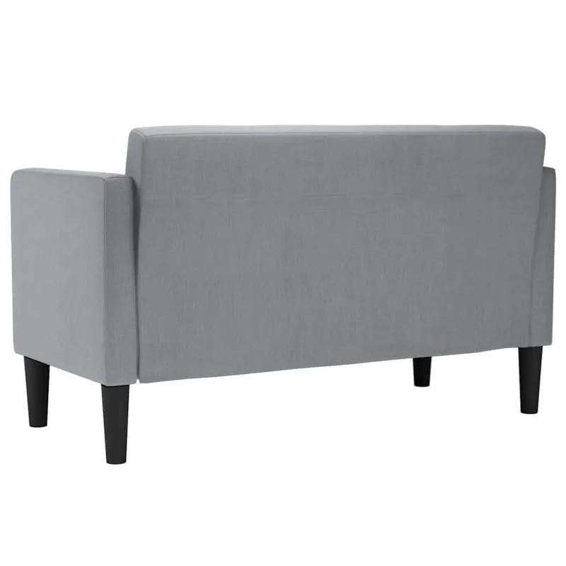Dvivietė sofa, šviesiai pilka, 111 cm, audinys
