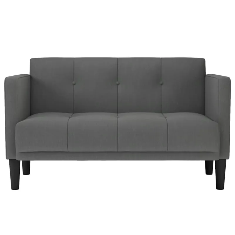 Dvivietė sofa, tamsiai pilka, 111 cm, audinys