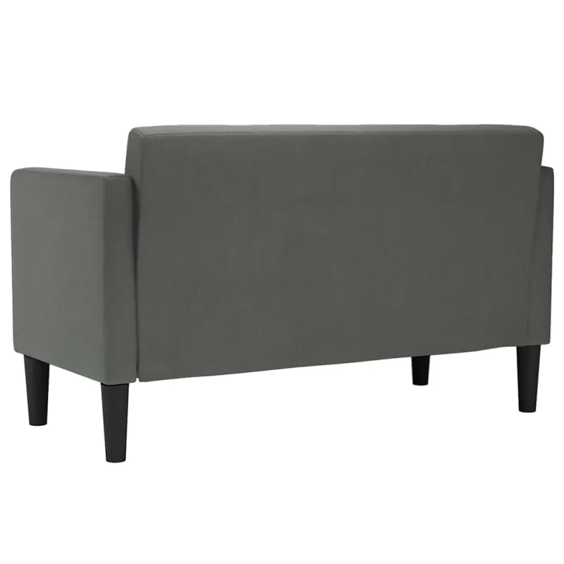 Dvivietė sofa, tamsiai pilka, 111 cm, audinys