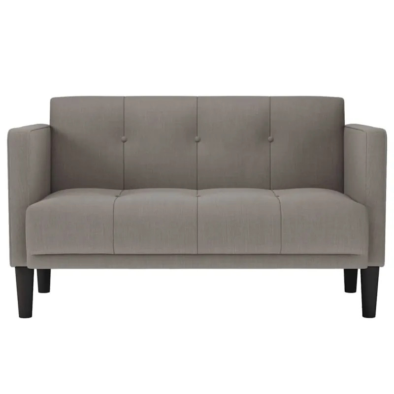 Dvivietė sofa, pilkai ruda, 111 cm, audinys